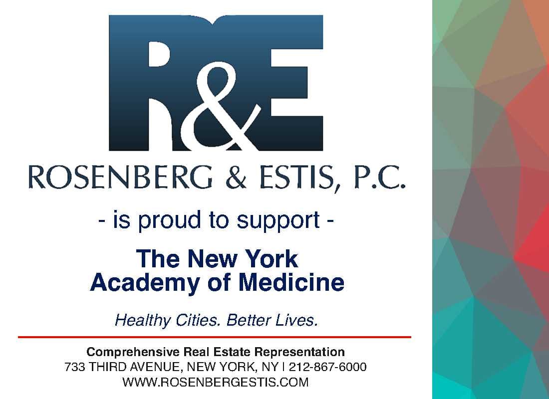 Rosenberg & Estis, P.C. - is proud to support - The New York Academy of Medicine 